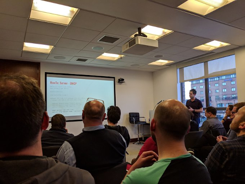 Paul speaking at Sheffield DevOps