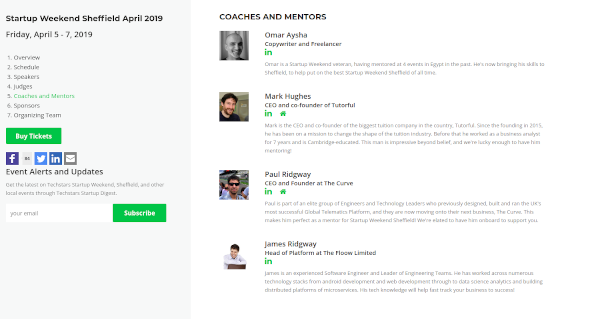Startup Weekend Coaches